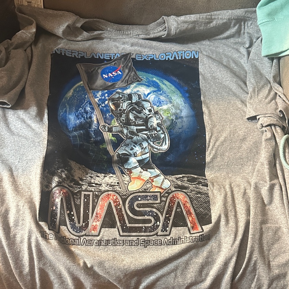 Akademiks Gray NASA Graphic Short Sleeve Tee
